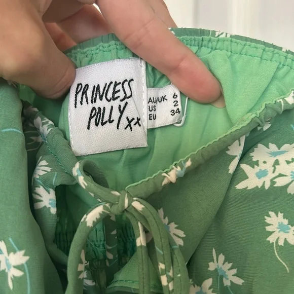 Princess Polly Krissy Mini Dress Green - Picture 4 of 4